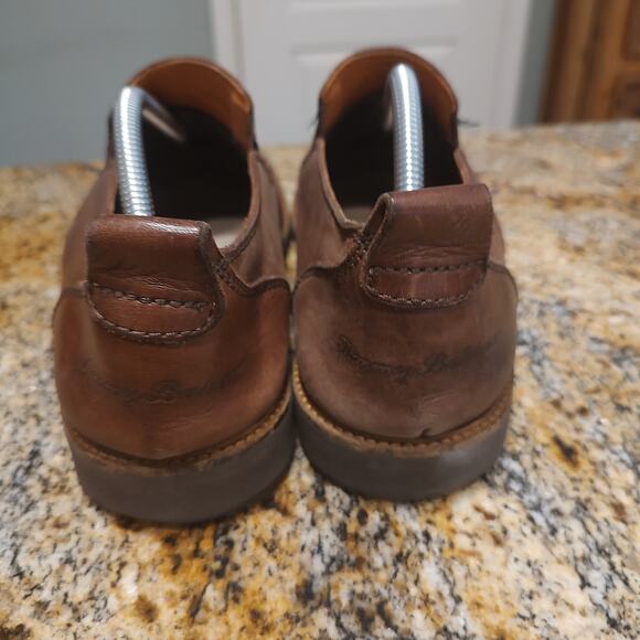 Tommy Bahama Shoes Mens Size 11.5 Brown Leather Slip On Eaton Loafers Comfort - Picture 10 of 14